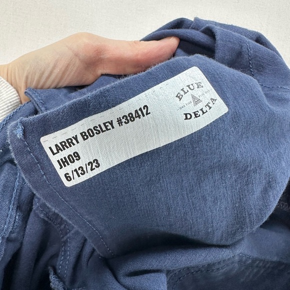 Blue Delta Pant Tapered Leg Solid Blue Work Workwear Stretch Men 39 x 27.5 - Picture 3 of 8